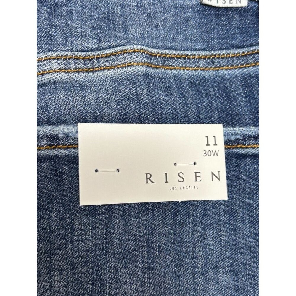 Risen High Rise Wide Cuffed Straight Denim Jeans - Sz 11/30 - NWT - Picture 7 of 9